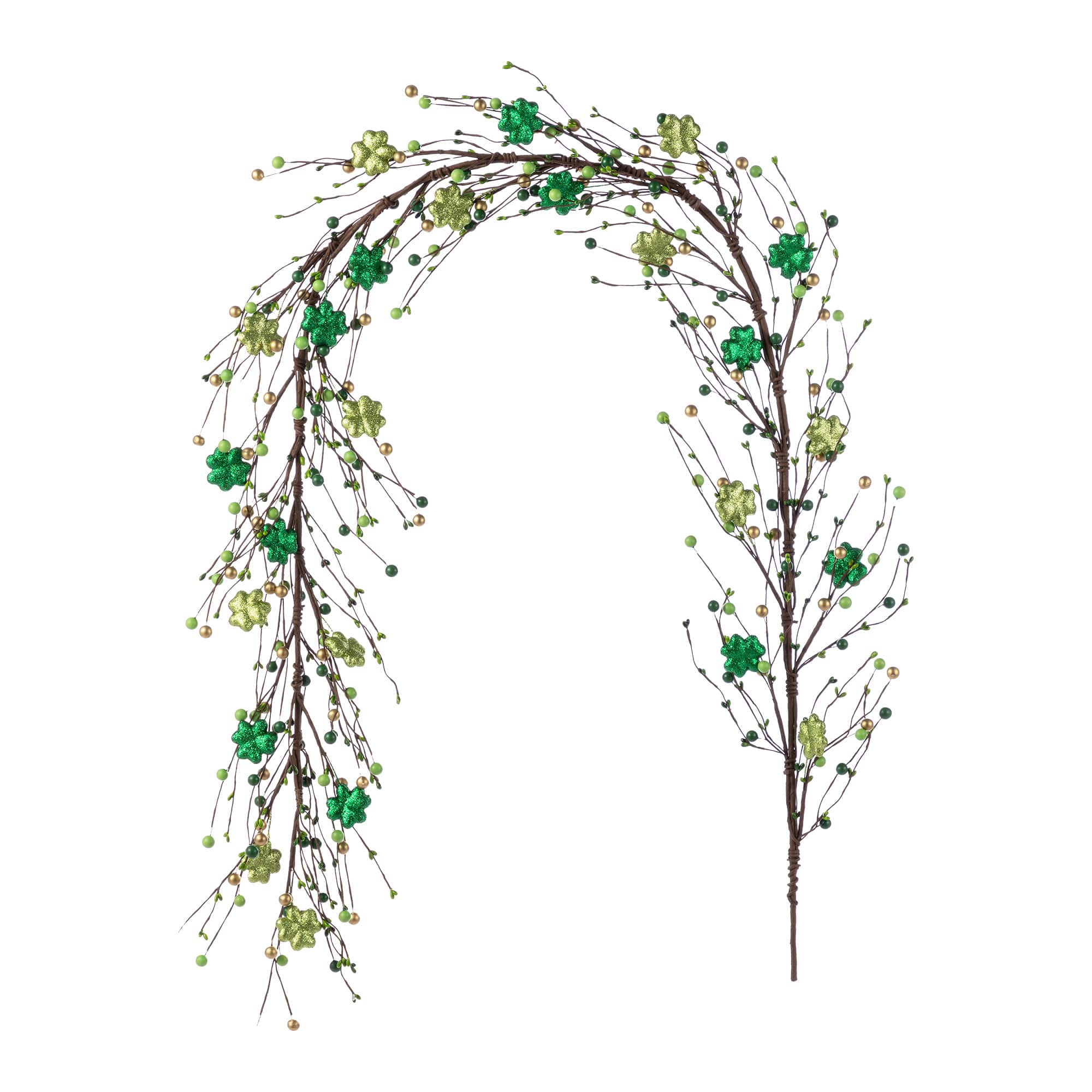 Glitzhome® 6ft St. Patrick's Shamrock Garland